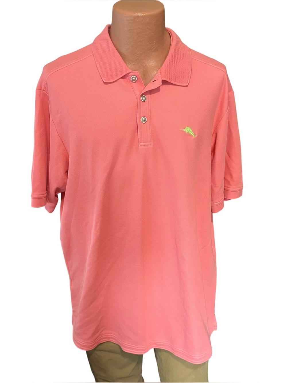 Tommy Bahama Emfielder Polo Sz XL Coral